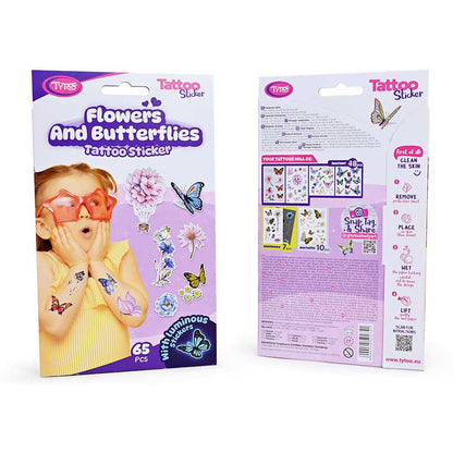 Set 65 tatuaje temporare tip autocolante Flori si Fluturi Tytoo KOPXX1800016