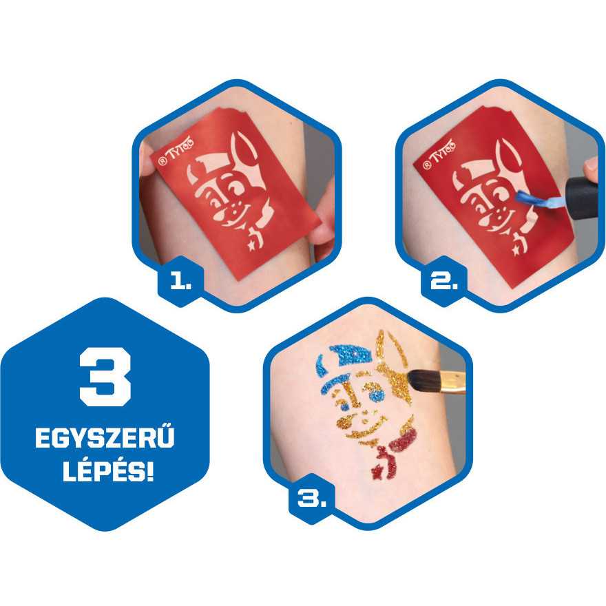 Set 12 sabloane pentru tatuaje temporare Paw Patrol Tytoo KKCSP4430059