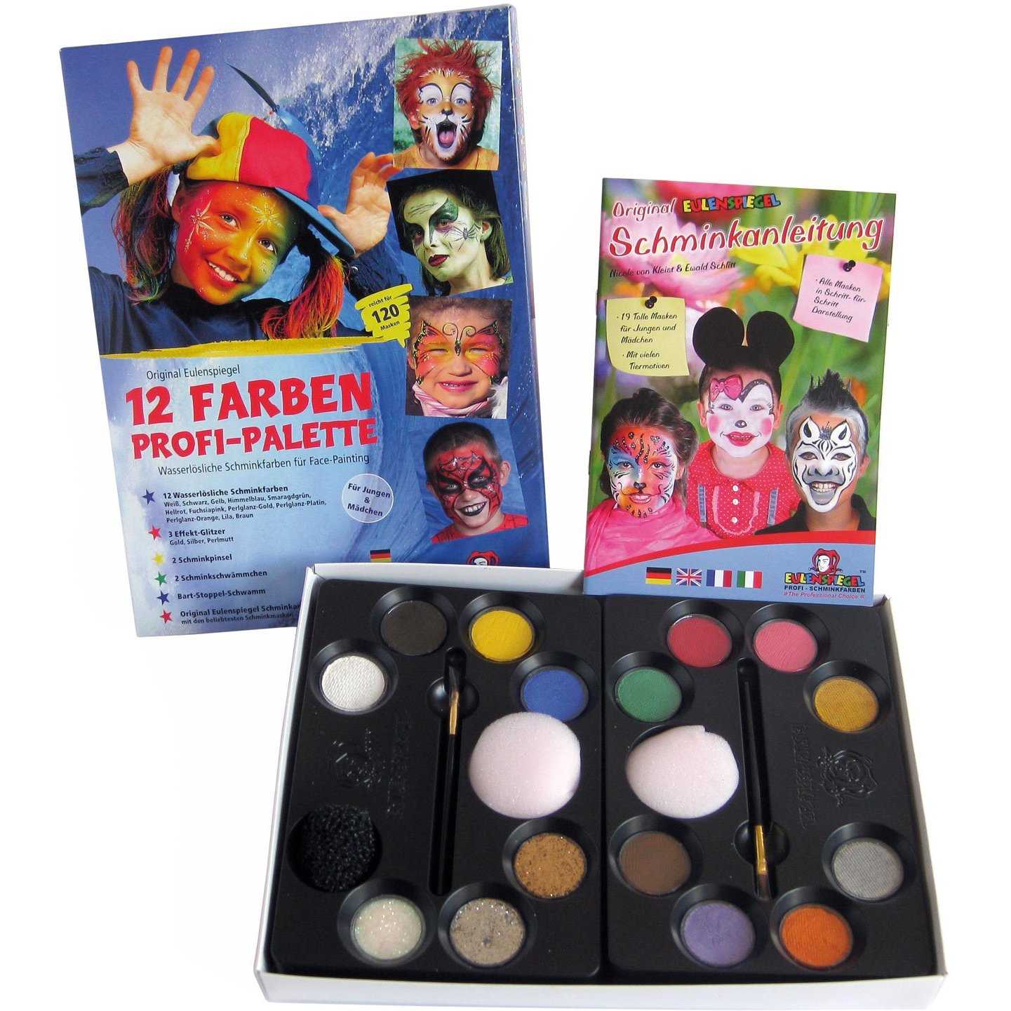 Set 12 culori germane face paint Paleta Profesionala Eulenspiegel ST18293