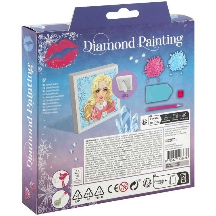 Set Creativ Diamond Painting Besties cu Diamante Rotunde si Rama Inclusa - 15x15 cm Grafix GR141003