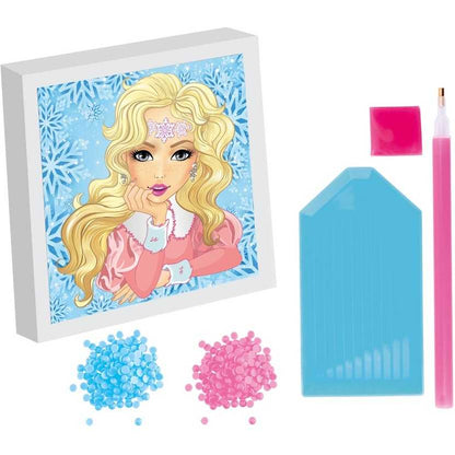Set Creativ Diamond Painting Besties cu Diamante Rotunde si Rama Inclusa - 15x15 cm Grafix GR141003