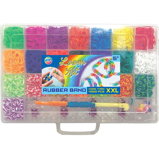 Set Creativ Elastice Loom Colorate cu Organizator si Accesorii Moxy GR240028