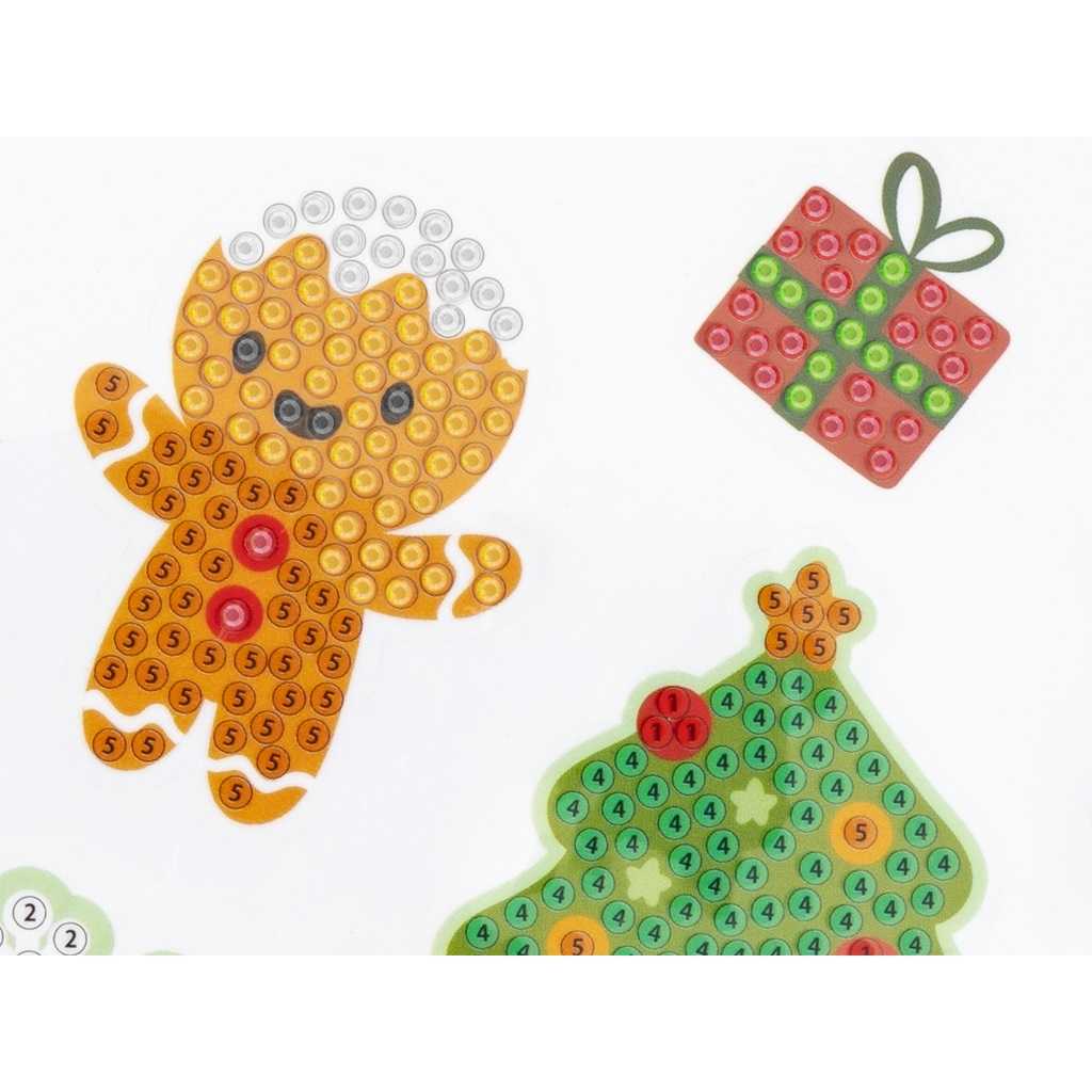 Set Stickere Pictura cu Diamante Craciun - 12 Piese Grafix GR800021