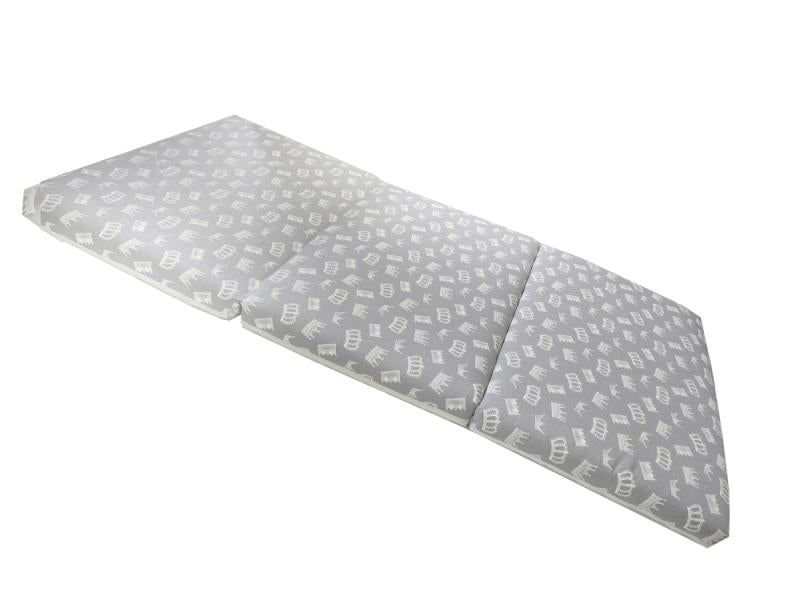 Saltea Pliabila Spuma Poliuretanica 120x60x5 cm - Coronite gri