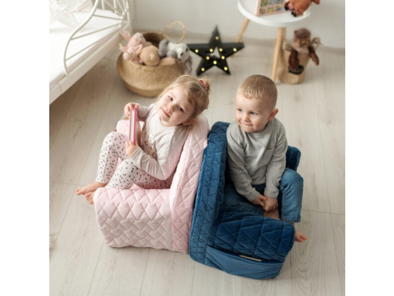 Fotoliu copii Klups Velvet Roz V101