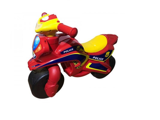 Motocicleta de impins MyKids Police Music 0139/56 Rosu Galben