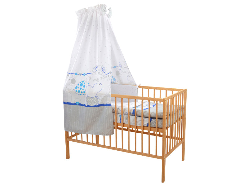 Lenjerie MyKids My Zoo Albastru 5 Piese 120x60 cm