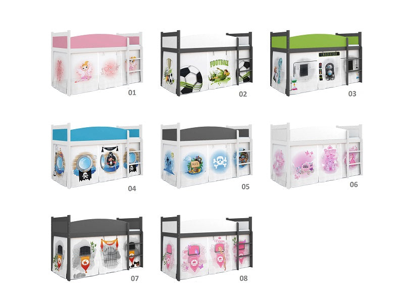 Patut Tineret MyKids Twist Antresola 06 Princess Castle-184x80