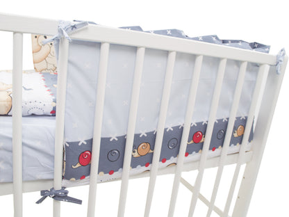 Lenjerie MyKids Teddy Friends Gri 4 Piese M1 120x60