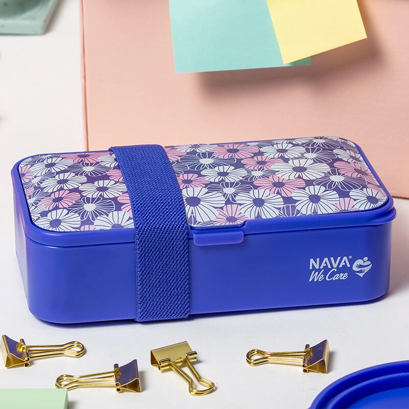 Lunchbox Nava We care 650ml albastru
