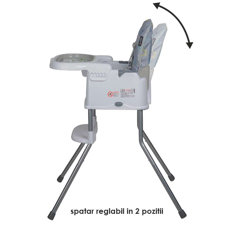 Scaun de luat masa multifunctional Coccolle Ziti Grey Stars