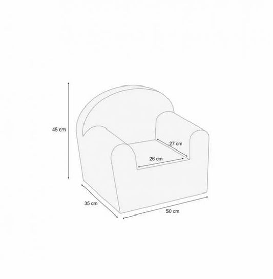 Fotoliu copii Klups Star Grey