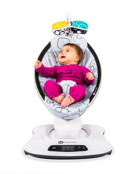  Fotoliu Balansoar Bebelusi 4MOMS MamaRoo 4.0 Plush Silver