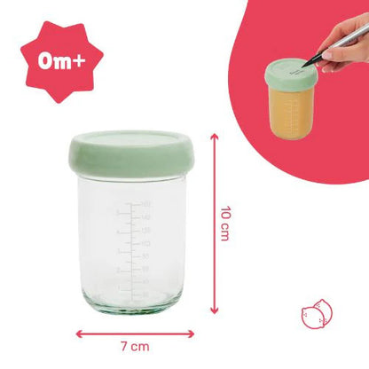 Badabulle - Set 2 Boluri din sticla Badabowls pentru pastrarea hranei bebelusului