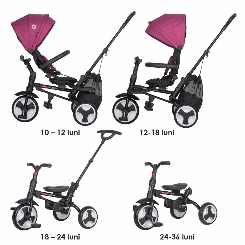 Tricicleta ultrapliabila Coccolle Spectra Plus Magenta