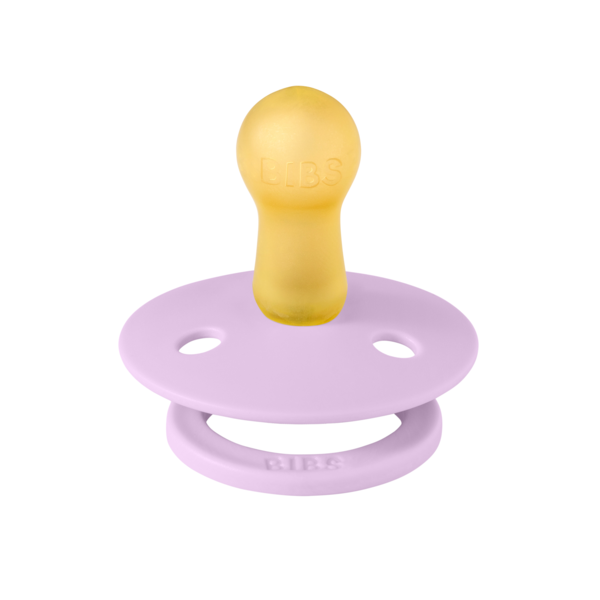 BIBS - Suzeta Colour Latex, tetina rotunda, 6 luni +-Violet Sky