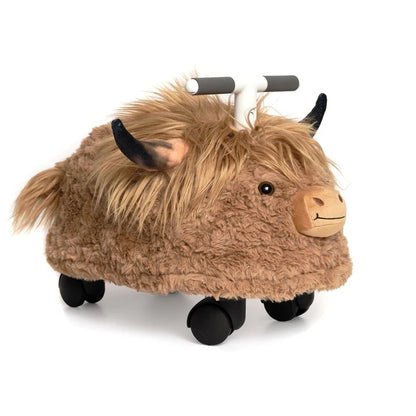 Jucarie gonflabila Prince Lionheart Hairies Ride-On - Plimbare distractiva si sigura pentru copii, Highland Cow Scotch