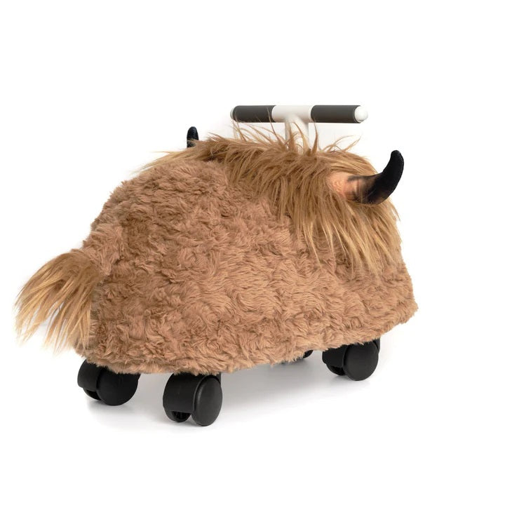Jucarie gonflabila Prince Lionheart Hairies Ride-On - Plimbare distractiva si sigura pentru copii, Highland Cow Scotch