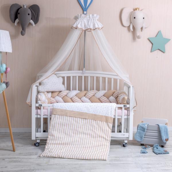 Lenjerie MyKids 7 Piese VP 352 STAR Bej 120x60 cm
