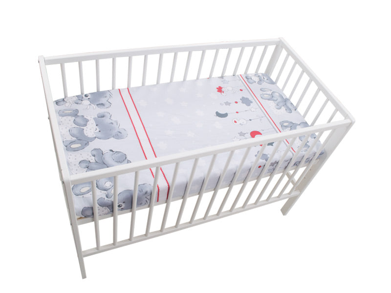 Lenjerie MyKids Teddy Hug Gri M1 4 Piese 120x60