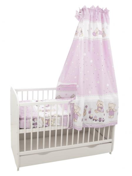 Lenjerie MyKids Teddy Toys Roz M2 5+1 Piese M2 120x60 cm