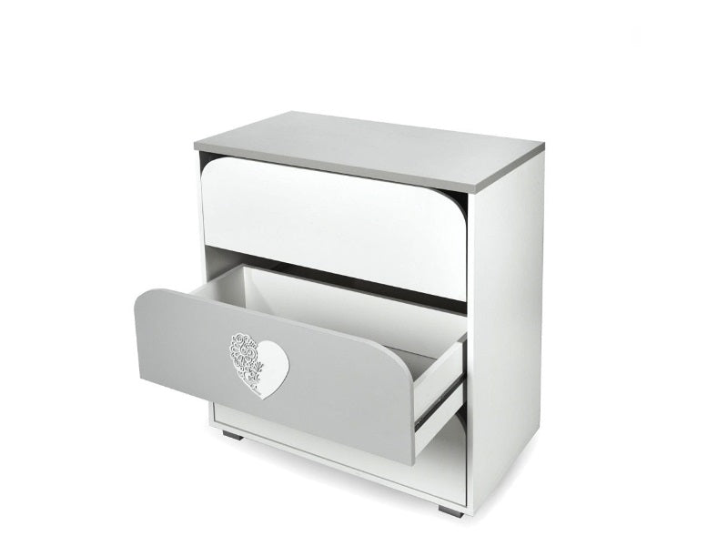 Mobilier Camera copii Si Bebelusi KLUPS NEL HEART Alb Gri