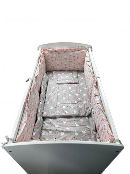 Lenjerie Dancing Bunny Gray-Pink 4+1 piese 120x60 cm