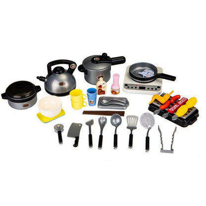 Set de barbeque cu led si sunete si 40 de elemente Ecotoys HC485972