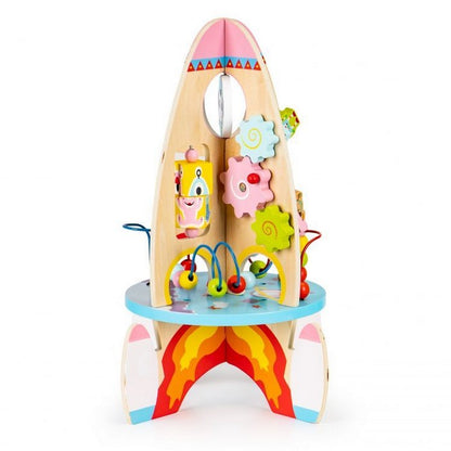 Racheta educationala din lemn 8 in 1 Ecotoys TL88037