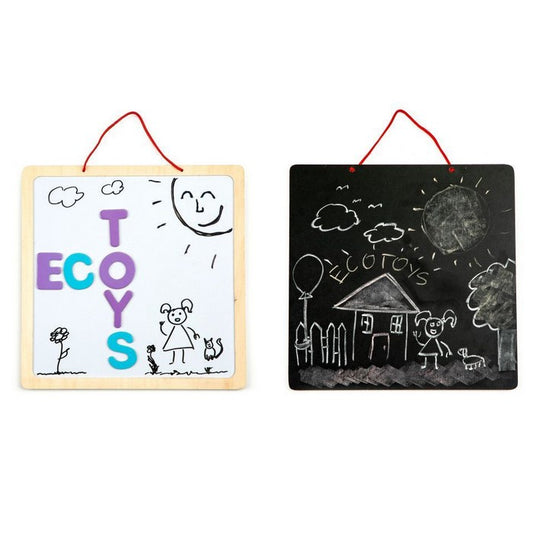 Tabla educationala 3 in 1 cu litere magnetice Ecotoys ESC-W-018A