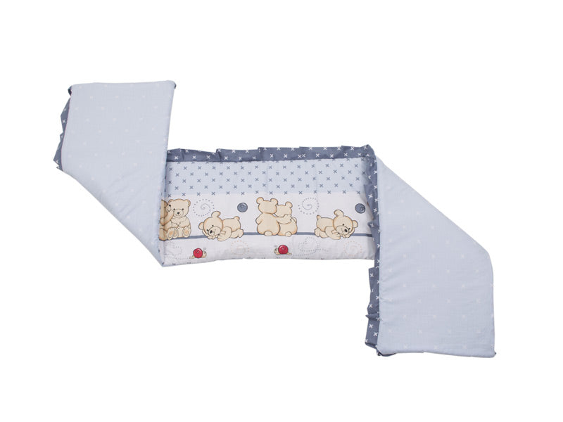 Lenjerie MyKids Teddy Friends Gri 4 Piese M2 140x70
