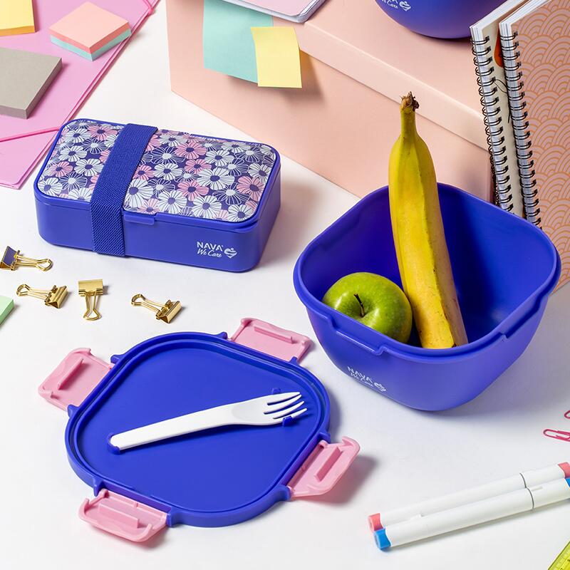 Lunchbox Nava We care 650ml albastru