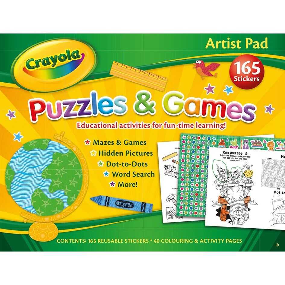 Bloc cu activitati Crayola Artist Pad cu stickere Alligator AB2902CYAR