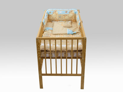 Lenjerie MyKids Happy Giraffe Maro 4 Piese 140x70