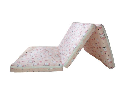 Saltea Pliabila Spuma Poliuretanica 120x60x5 cm - Dancing Bunny Roz