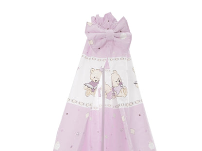 Lenjerie MyKids Teddy Toys Roz M1 5 piese 120x60 cm