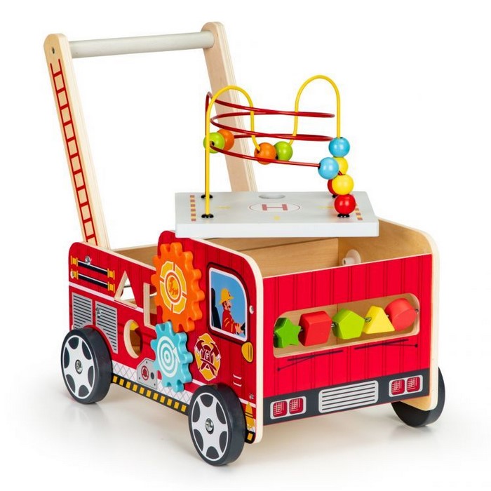 Antemergator educational cu blocuri din lemn Ecotoys TL09025