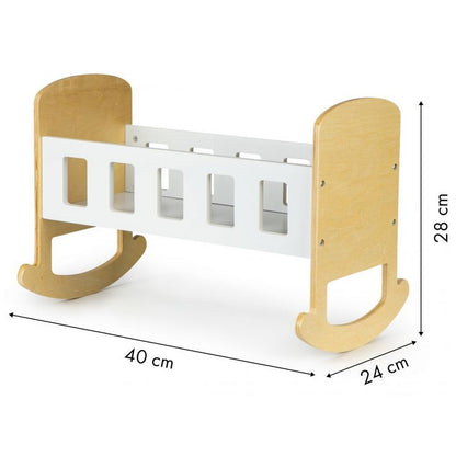 Patut balansoar din lemn pentru papusi Ecotoys ESC-W-0195