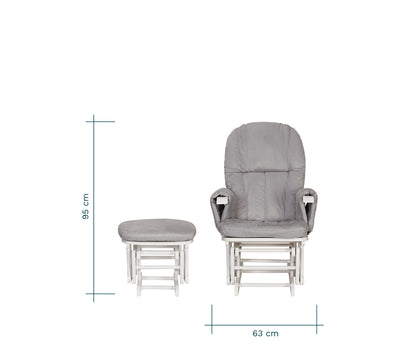 Tutti Bambini - Fotoliu reglabil alaptare, cu suport pentru picioare Gri