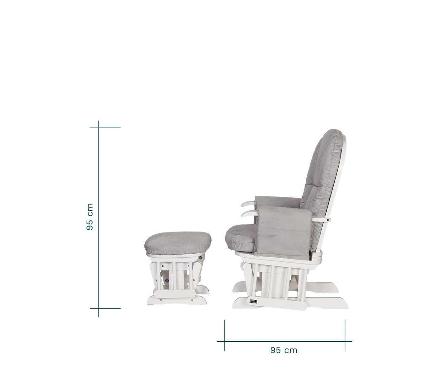 Tutti Bambini - Fotoliu reglabil alaptare, cu suport pentru picioare Gri