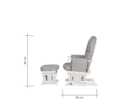 Tutti Bambini - Fotoliu reglabil alaptare, cu suport pentru picioare Gri