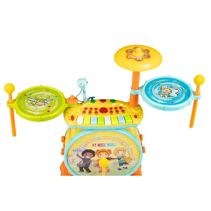 Tobe, pian si microfon pentru karaoke 2 in 1 cu LED Ecotoys HC490483