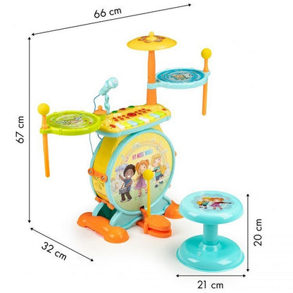 Tobe, pian si microfon pentru karaoke 2 in 1 cu LED Ecotoys HC490483