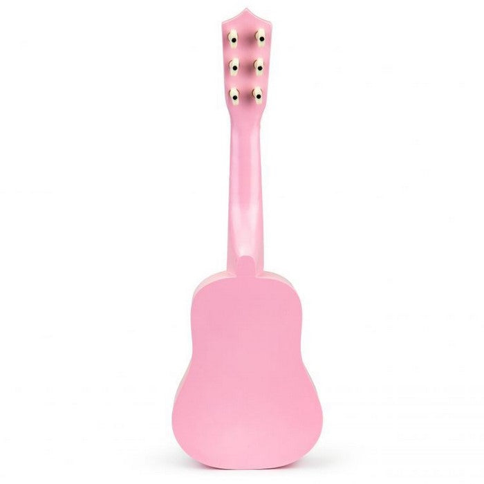 Chitara din lemn pentru copii cu corzi metalice Ecotoys F018PINK