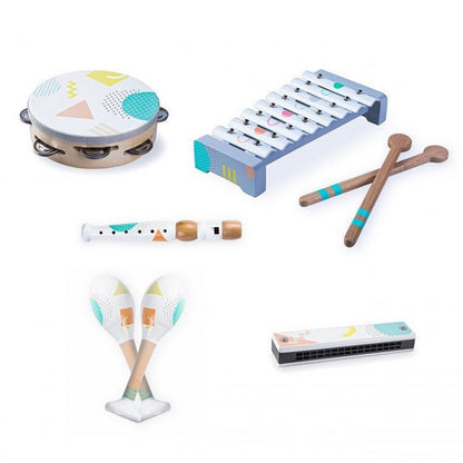 Set cu instrumente muzicale din lemn Ecotoys 3630