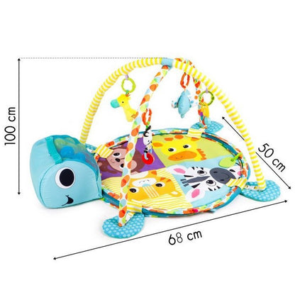 Salteluta de joaca cu bile Ecotoys 88968 Broasca Testoasa - Albastra