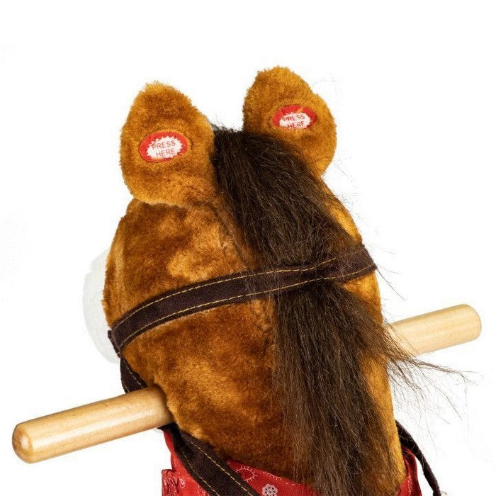 Calut balansoar cu sunete si coada in miscare Ecotoys XL-106 - Maro