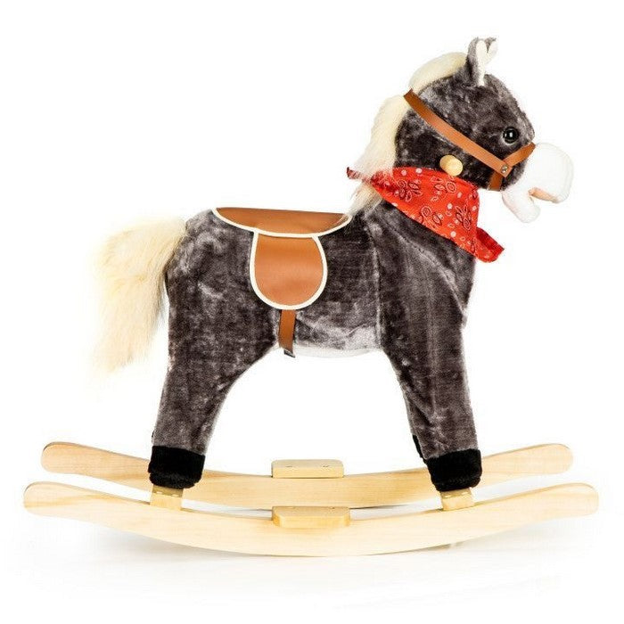 Calut balansoar cu sunete si coada in miscare Ecotoys XL-106 - Gri