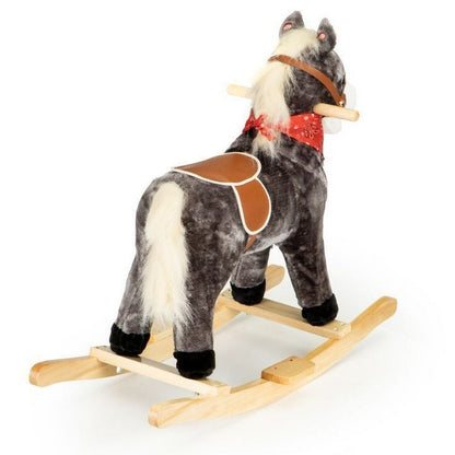 Calut balansoar cu sunete si coada in miscare Ecotoys XL-106 - Gri
