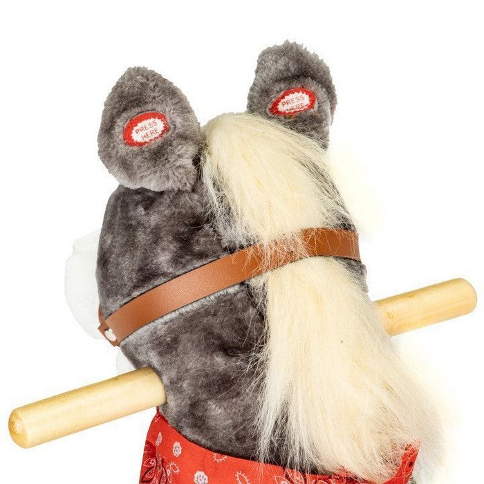 Calut balansoar cu sunete si coada in miscare Ecotoys XL-106 - Gri